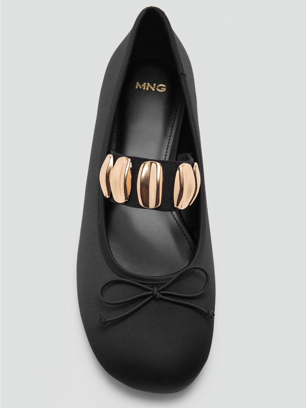 NIB MANGO Ballerina With Metallic Applique Straps - Picture 3 of 11